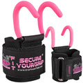 Weight Lifting Rod Hooks Heavy Duty Wrist Wraps Power Weight Lifting Training Gym Grips Straps Set of 2 - color: Pink, size: WOMEN-Wrist Size Small/Medium