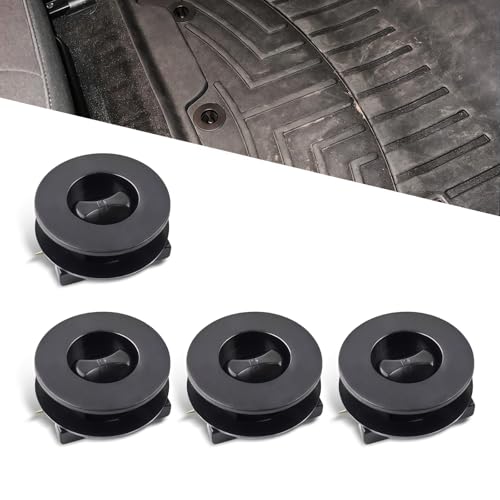 4 PCS Car Floor Mat Clips, Safety Anti-slip Carpet Fixing Clips, L-shaped Twist Lock Floor Mat Retainers, Universal Auto Interior Accessories, Universal for Most Cars, SUVs, Trucks (Black)