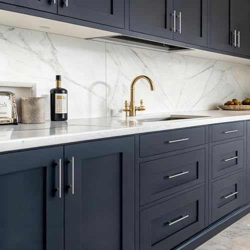 homdiy 96mm Cabinet Handles Drawer Pulls - HD201SN Cabinet Hardware Brushed Nickel Cabinet Pulls 15 Pack Modern Cupboard Handles for Kitchen Cabinets - color: Brushed Nickel, size: 3-3/4in hole centers