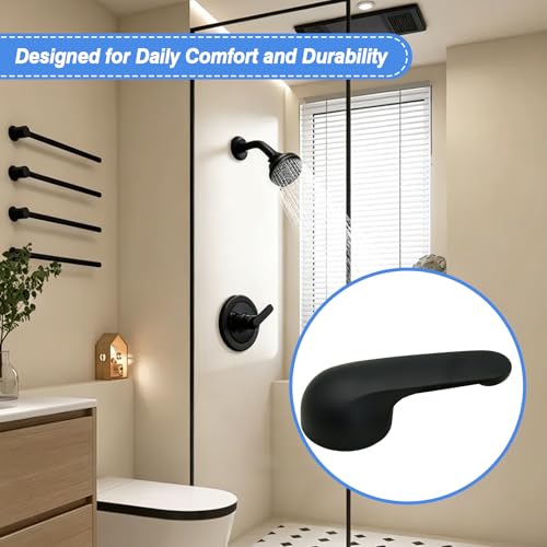 H79 Single-Handle for Delta Shower Faucet Replacement Handle Kit, Metal Lever Compatible with Delta 13/14 & 1300/1400 Series, Matte Black - color: Matte Black