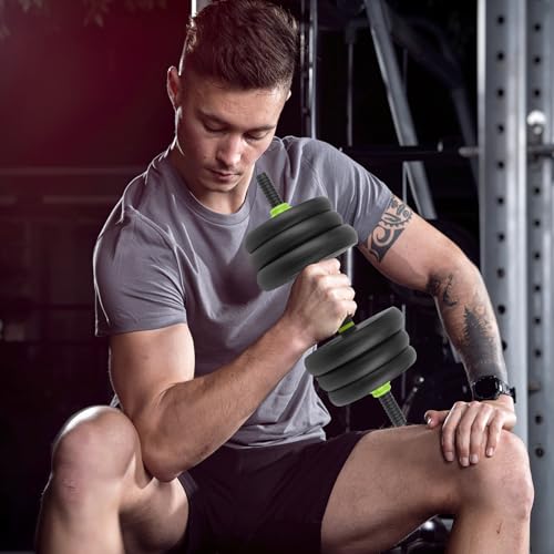 Adjustable Dumbbell Set, Adjustable Weights 30/44 /66/88 LBS Free Weight Set for Home Gym - size: 44 LB-Round
