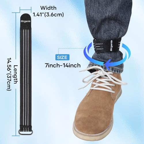 Cowboy Boot Straps, Adjustable Elastic Pant Leg Straps for Biking, Fishing, Hiking, Wading etc. - color: Black-4pcs