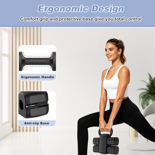 RINREA Adjustable Dumbbell Set, Hand Weight Dumbbells with Kettlebell Shell | ABS, Weight Adjustable, Quick Lock, Kettlebell & Dumbbell in 1 Set, Compact, Space-saving, Women, Home Gym, Office, Traveling - color: Black