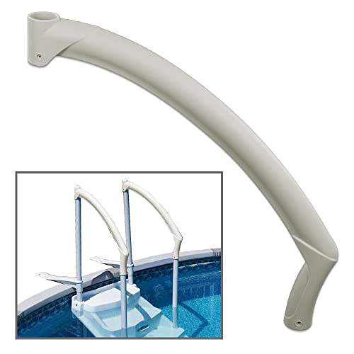 G-PLUS Pearl Handrail Pool Ladder Step | Compatible with Above Ground BiltMor Swimming - size: Beige(long)