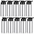 CHENGU Water Bottle Bulk 20 oz Aluminum Reusable Bottles Lightweight Snap Lid Water Cups Easy Carry Leak Proof Travel Tumbler for Gym Sports Camping Hiking Fishing - color: Silver
