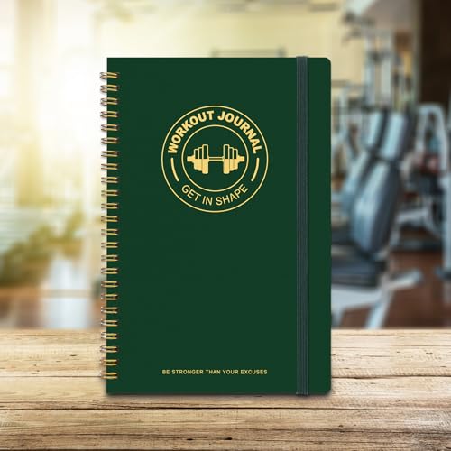 Thboxes Workout & Fitness Journal for Woman Man，8.5" x 6" Daily Exercise Log Notebook Personal Health Meal Planner for Weight Loss Gym Muscle Gain Workout Notepad Essentials Wellness Log, Green - color: Green