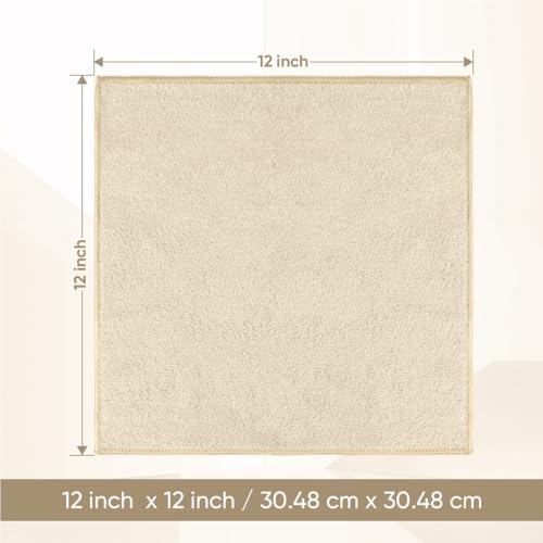 HOMEXCEL Microfiber Washcloths 12 Pack, Highly Absorbent and Soft Face Towel, Multi-Purpose Wash Cloths for Bathroom, Gym, Hotel, Spa and Kitchen, Multicolor 12x12 Inch, Brown - color: Brown