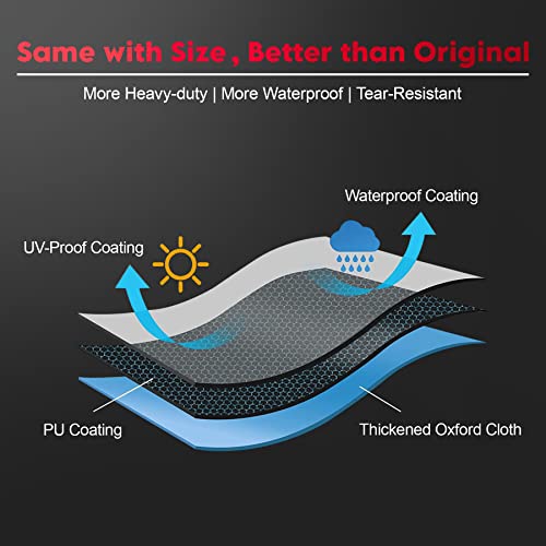 Zettum Fire Pit Cover Rectangular 57 Inch - Outdoor Fire Table Cover Rectangle Heavy Duty & Waterproof, 600D Patio Propane Gas Firepit Cover Rectangular Fade & Weather Resistant - 57 x 22 x 24 Inch - color: Black - Rectangular, size: 57x22x24 Inch