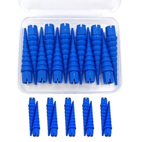 Blue 12PCS Stripped Screw Hole Repair Anchor, Door Hinge Screw Hole Filler, Multi Use Wall Anchors, Fits Wood Screws Sizes #2 to #16 - color: Blue