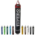 Muay Thai Punching Bag 6ft 150lbs Unfilled Made in USA - color: Black/Red, size: With Bottom D-Ring