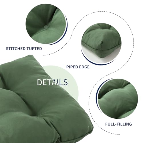 IPYNBAP Outdoor Bench Cushion, 59x18x5 Inch, Water-Resistant Bench Cushion for Outdoor/Indoor Furniture, Patio Bench Seat Cushion, Fade Resistant Outdoor Cushions for Porch Swing Couch, Dark Green - color: Dark Green, size: 59x18x5 Inch