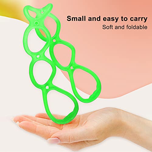 7 Ring Stretch Resistance Exercise Band, Workout Bands Yoga Stretching for Home Fitness, Foot, Leg and Arm Exerciser Stretch Band, Center Workout Walking Exercise - color: Green