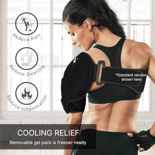 NatraCure Hot or Cold Therapy Shoulder Ice Pack Wrap, Brace for Pain Relief - (Heating Pad for Rotator Cuff Injuries, Surgery, Gym, Baseball, Pitching) - 6032 - style: Regular