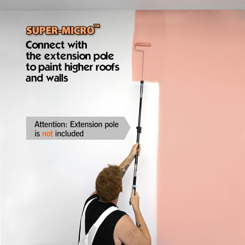 ROLLINGDOG 6 inch Long Paint Roller | Microfiber Rollers for Painting Walls and Ceilings, for Smooth to semi Smooth Surfaces - color: 6 inch paint roller