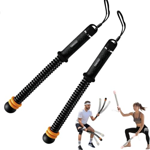 Ropeless Battle Ropes for Home Gym (2-Pack) Cordless Battle Ropes for HIIT Workouts,Muscle Training,Low-Impact Cardio Training,Adjustable Weight Battle Rope for Full-Body (Black) - color: Black