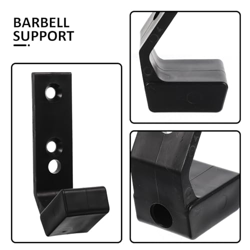 FOMIYES 2Pcs Wall Mounted Barbell Storage Rack Pa PP Fitness Equipment Holder Space-saving Dumbbell Rod Stand Compatible with Electroplated Bars Easy Installation and Stable Support