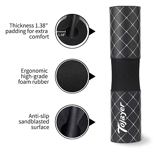 Squat Pad Barbell Pad for Workout, Neck & Shoulder Protective Foam - color: Black