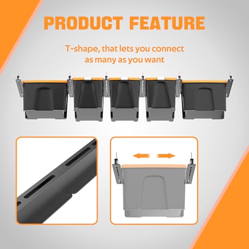Ultrawall Overhead Garage Storage Rack, Heavy Duty Ceiling Storage Rack, 26 Inch Adjustable Ceiling Bin Storage System, 6 Sets for 5 Bins - style: For 5 Bins
