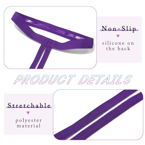 Rave Leg Wraps Elastic Garter Plus Size Leg Straps Music Festivals Outfits for Women - color: Purple