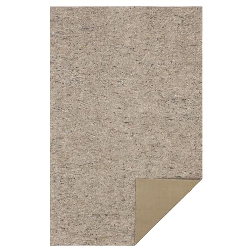 Mohawk Home Non Slip Rug Pad 6' Round- 1/4" Thick Felt + Latex Rubber Gripper - Dual Surface Cushion for Hardwood, Carpet, Tile Floors, Made in USA - size: 6' (Round), style: 1/4 Inch Dual Surface Rug Pad