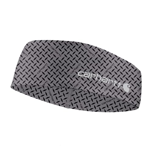 Carhartt Unisex-Adult Force UPF Lightweight Headband, Steel Plate Print-Grey Cloud/Black, One Size - color: Steel Plate Print-Grey Cloud/Black