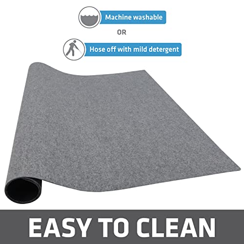 Drymate Dog Crate Mat Liner, Absorbs Urine, Waterproof, Non-Slip, Washable Puppy Pee Pad for Kennel Training - Use Under Pet Cage to Protect Floors, Thin Cut to Fit Design (USA Made) (LGrey)(29"x48") - size: 29" x 48"
