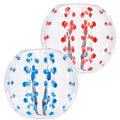 VEVOR Inflatable Bumper Ballѕ 2 Packs; 2FT/3FT/4FT/5FT Body Size Adult Human Bubble Ballѕ, Bumper Bubble Soccer Ballѕ for Teens/Adults - style: 4FT Blue+Red Dot