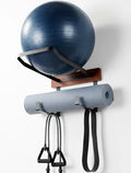 Yoga Ball Holder Wall Mount – Fits Trideer Pilates Exercise Balls | Heavy Duty, Storage Yoga Mat, Resistance Bands, Fits Trideer, Gaiam, ProBody Pilates Exercise Balls, Perfect for Home Gym