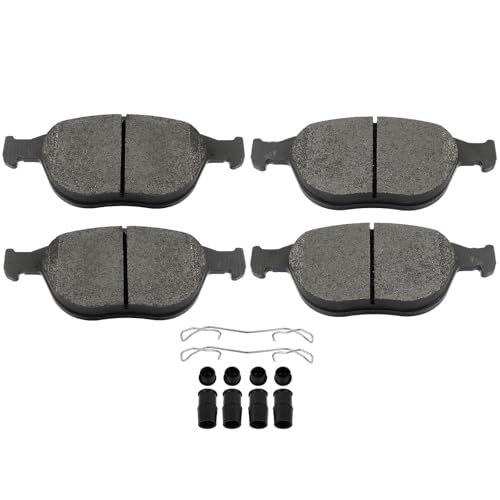 SCITOO D970 Front Metal Brake Pads Sets w/Hardware Replacement For Ford For Transit Connect 2010-2013 - size: Front D970-7871
