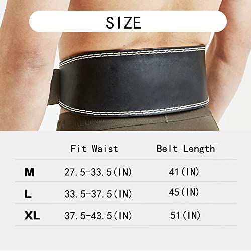 Weight Lifting Belt Back Lumbar Support Strength Training Fitness Workout Home Gym - size: L