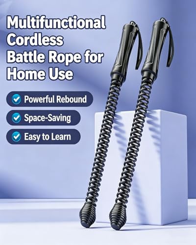 Weighted Ropeless Battle Ropes, 2026 New Cordless Battle Ropes for Home Gym, Heavy Duty Portable Endless Workout Rope Trainer for Strength Training, At Home Gym Equipment for Men & Women
