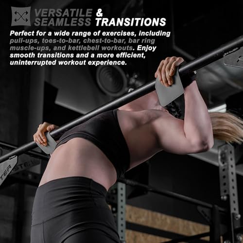 Weight Lifting Wrist Straps with Hand Grips, Pull-Up Grips for Cross Training, Powerlifting - color: Rubber2 (Black&Gray)