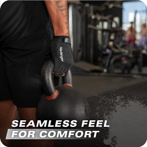 Power Gloves 3.0 - Durable Half Finger Weightlifting Gloves with Adjustable Wrist Closure, Breathable Leather Palm, Men's - color: Black, size: X-Large
