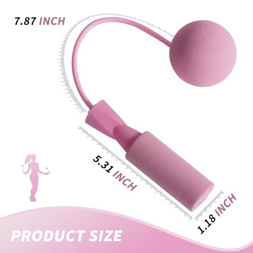Cordless Jump Rope with Weight Ball, Fitness Training Jump Rope, Indoor Home Exercise, Suitable for Men Women. - color: pink