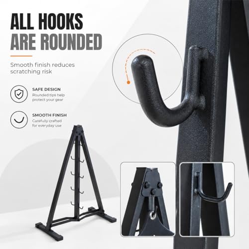Cable Attachment Storage Rack, LAT Pulldown Bar Holder, Home Gym Organizer for Cable Handles and Attachments - color: 35in-freestanding
