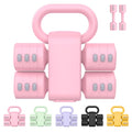 RINREA Adjustable Dumbbell Set, Hand Weight Dumbbells with Kettlebell Shell | ABS, Weight Adjustable, Quick Lock, Kettlebell & Dumbbell in 1 Set, Compact, Space-saving, Women, Home Gym, Office, Traveling - color: Pink