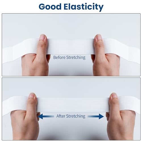 Elastic Band for Sewing 1.5 Inch x 12 Yards, Soft Knit Elastic Band with High Elasticity for Waistbands, Pants, Sewing, Crafts & DIY, White - color: White, size: 1.5 Inch * 12 Yards