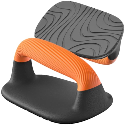 Kipika Push Up Bars, Pushup Stands, Anti-Slip Soft Plastic Push Up Handles, Bottom Anti-Slip Pad, Strength Training Equipment, Perfect for Floor Workout Exercise - color: B: Black & Orange
