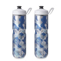 HydraPak | Polar Bottle - Polar Sport Insulated Water Bottle 2-Pack - BPA-Free, Sport & Bike Squeeze Bottle with Handle (Contender Blue, 700ml / 24oz) - color: Contender Blue, style: 24oz/700ml (2-Pack)
