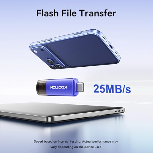 KOOTION 10-Pack 16GB Type C + USB A Portable 2.0 Flash Drive | 2-in-1 USB C Thumb Drive, Double-Head Protective Cover Design Compatible with Android Smartphone/Tablet/PC - color: Blue 10pack, size: 16GB 2.0