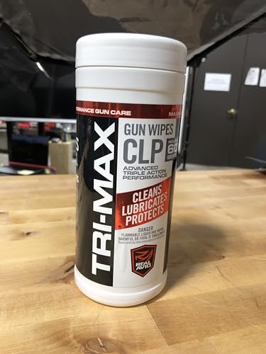 Real Avid Tri-Max CLP Gun Cleaning Wipes – 60 Pre-Saturated Cloths Clean, Lubricate & Protect Firearms – One-Step Rust Prevention, Long-Lasting Lubrication & Smooth Cycling in All Conditions
