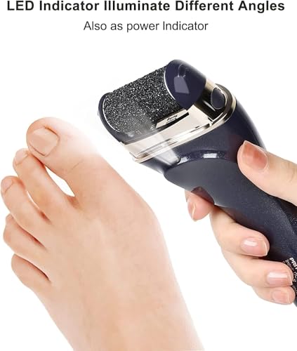 Electric Feet Callus Removers Rechargeable, Portable Electronic Foot File Pedicure Tools, Electric Callus Remover Kit, Professional Pedi Feet Care for Dead, Hard Cracked Dry Skin Ideal Gift (Black) - color: 003-black