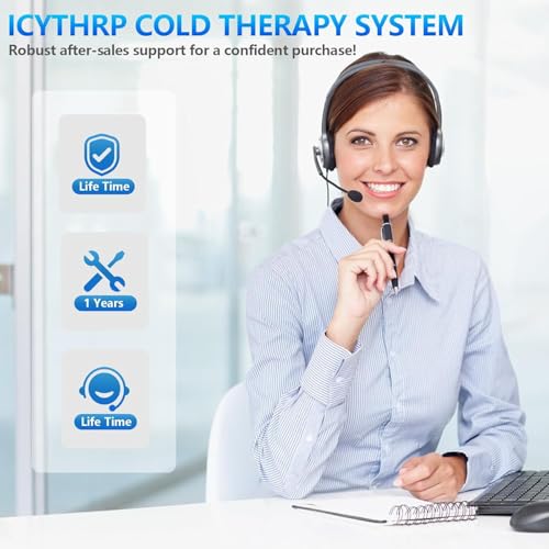 ICYTHRP Programmable Timer Cold Therapy Machine for Shoulder w/Quiet Pump | FSA Eligible HSA, Portable Ice Machine for Shoulder After Surgery, Shoulder Replacement Recovery System with Shoulder Pad