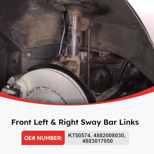 K750574 2pcs Zinc-Nickel Alloy Front Sway Bar End Link Stabilizer Bar Link Kit Fits for 2011-2020 Toyota Sienna Replaces# 4883017050 4882008030 - color: K750574, size: Sway Bar Links