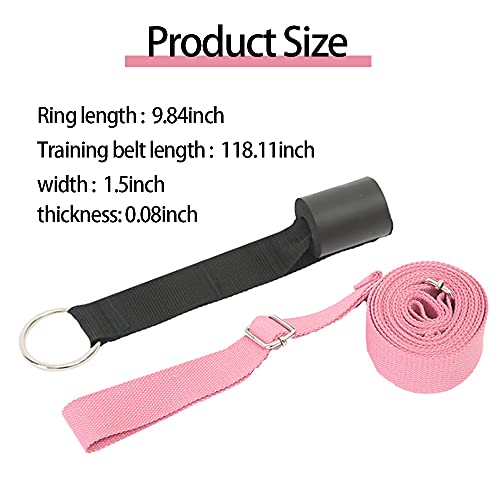 tchrules Door Leg Stretcher, Door Flexibility & Stretching Leg Strap - Great for Ballet Cheer Dance Gymnastics or Any Sport Leg Stretcher Door Flexibility Trainer Premium Stretching Equipment - color: pink