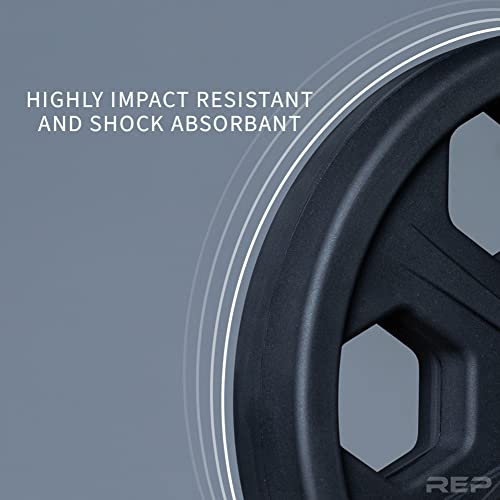 REP Fitness Urethane Coated Tri-Grip Olympic Barbell Weights - Sold in Pairs - style: 35 LB Pair