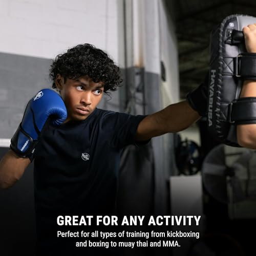 Hayabusa E1 Boxing Gloves for Kids, Youth and Teens - color: Blue/Black, size: 8oz