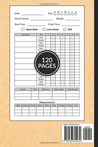 Weight Lifting Log Book: Workout and Fitness Record Tracker for Men and Women