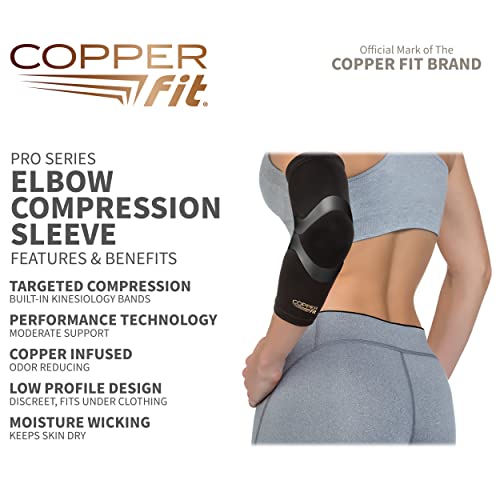 Copper Fit Pro Series Performance Compression Elbow Sleeve - size: Medium