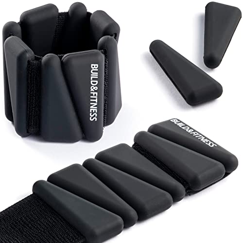 Wrist & Ankle Weights, Adjustable Bands for Women & Men Workouts, Set of 2 – 2lb or 4lb (1lb or 2lb each strap) Ideal for Runs, Jogs, Walks, Yoga, Dance, Pilates, Cardio, Aerobics, Strength Training - color: Black, size: 2LB (1LB each)